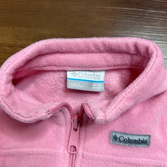 Columbia baby girl Pink Fleece jacket 6-12 months - Picture 2 of 7